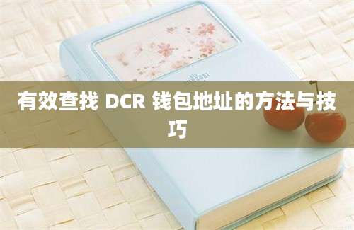 有效查找 DCR 钱包地址的方法与技巧