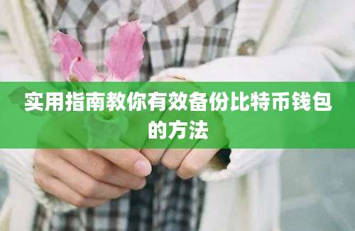 实用指南教你有效备份比特币钱包的方法