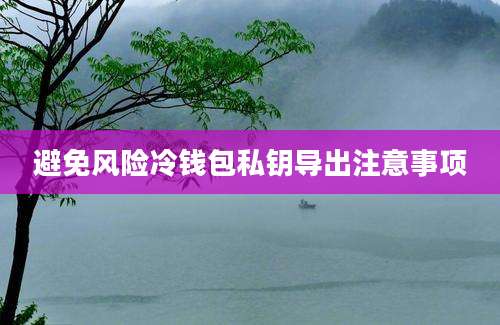 避免风险冷钱包私钥导出注意事项