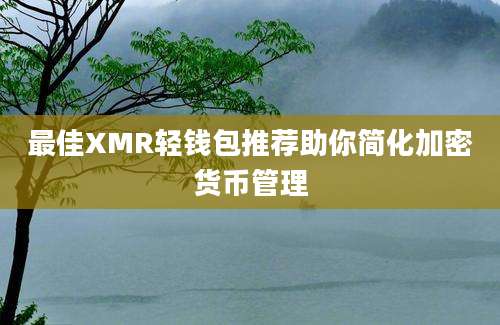 最佳XMR轻钱包推荐助你简化加密货币管理