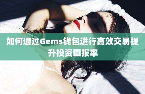 如何通过Gems钱包进行高效交易提升投资回报率