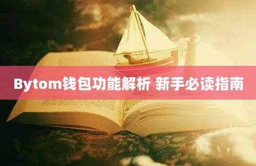 Bytom钱包功能解析 新手必读指南