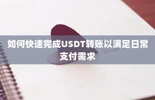 如何快速完成USDT转账以满足日常支付需求