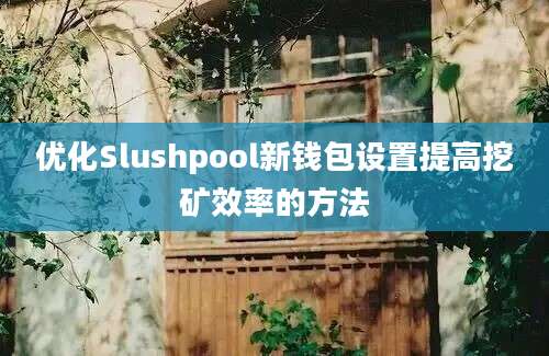 优化Slushpool新钱包设置提高挖矿效率的方法