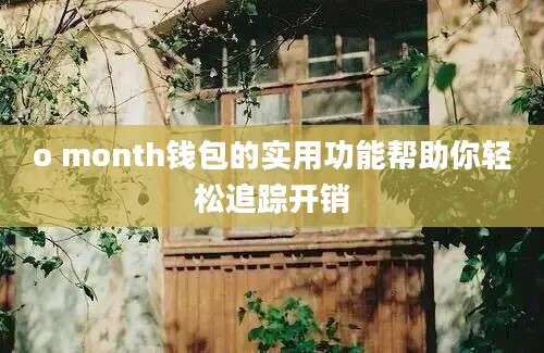 o month钱包的实用功能帮助你轻松追踪开销